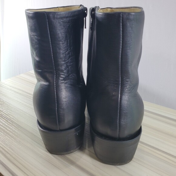 Durango 10 EE TR820 Black Leather 7" Side Zip Boots Men Western Boot Shorty Wide - Picture 4 of 9